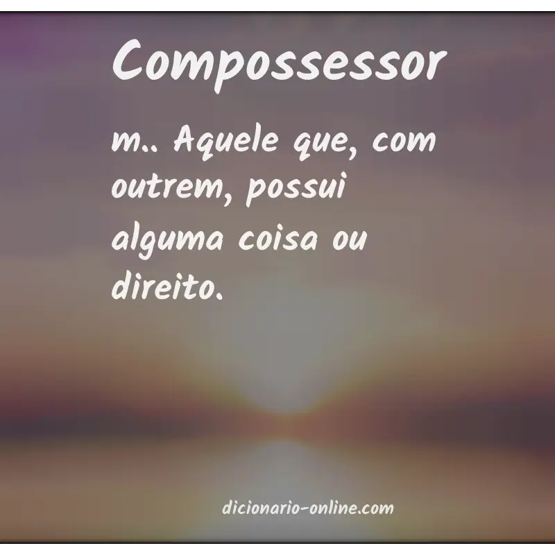 Significado de compossessor