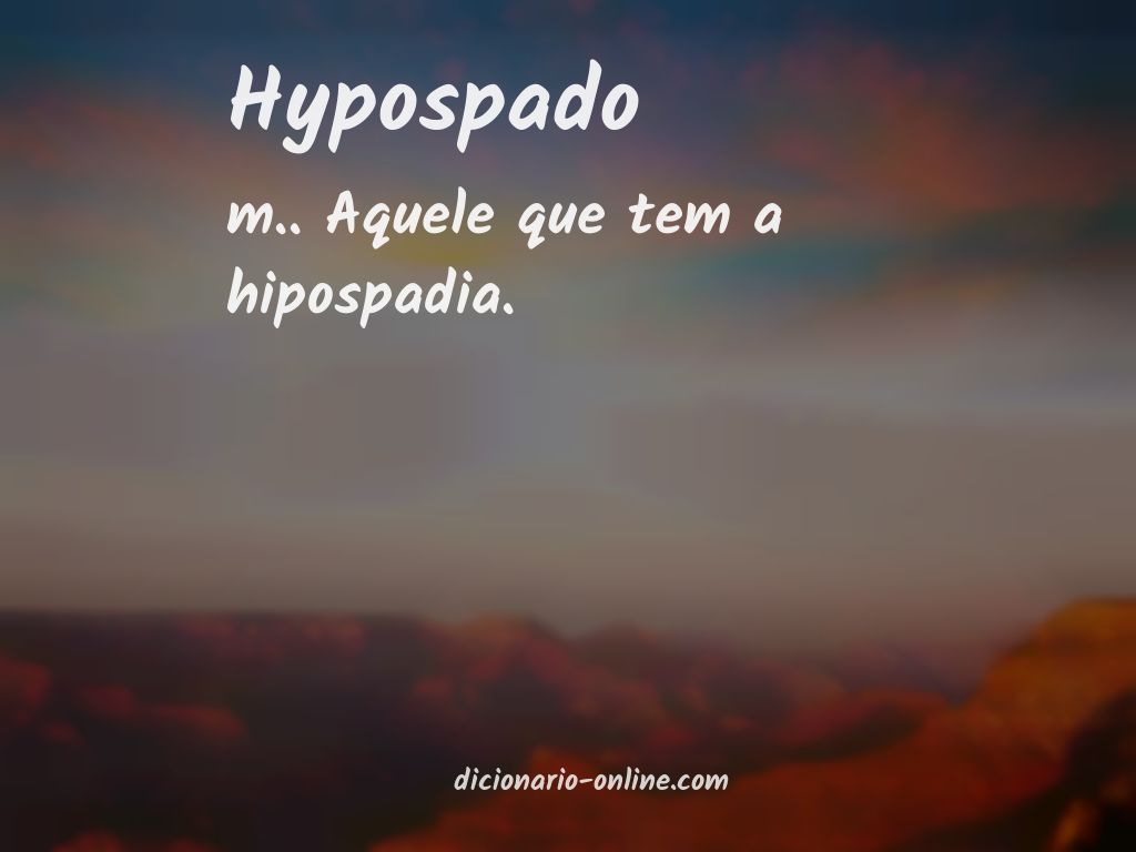 Significado de hypospado