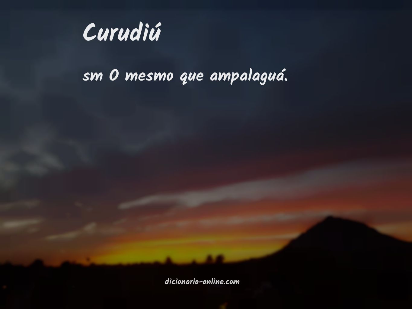 Significado de curudiú