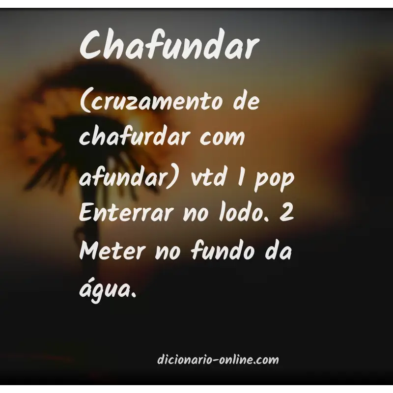 Significado de chafundar