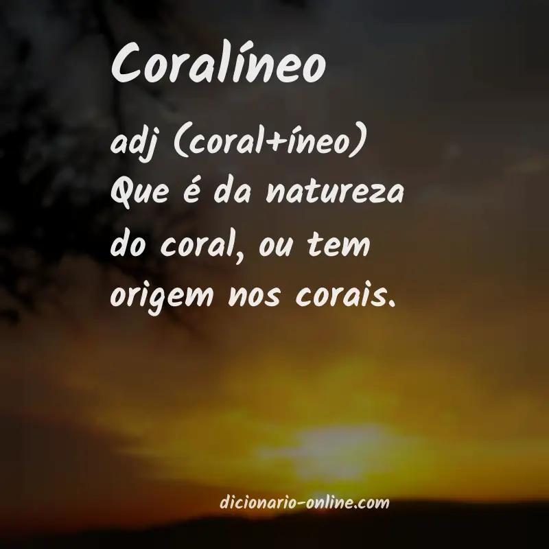 Significado de coralíneo