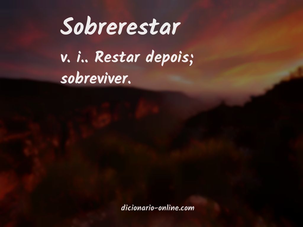 Significado de sobrerestar