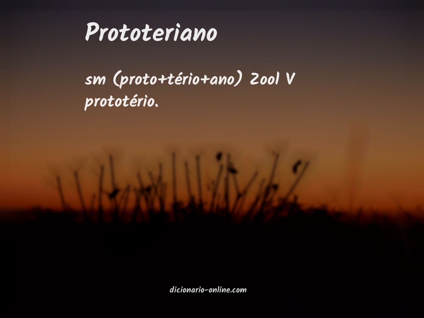 Significado de prototeriano