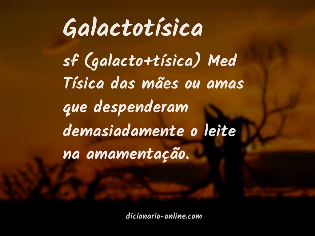 Significado de galactotísica