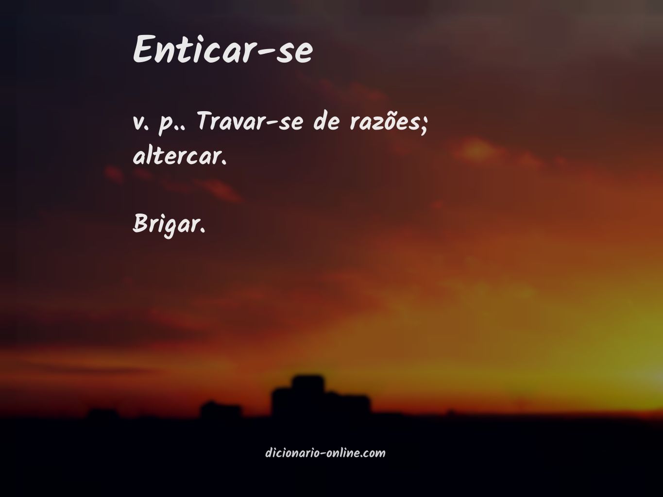 Significado de enticar-se