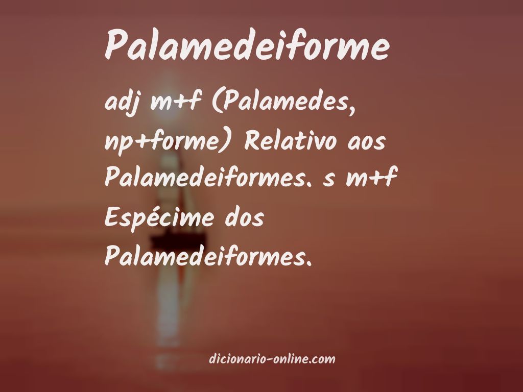 Significado de palamedeiforme