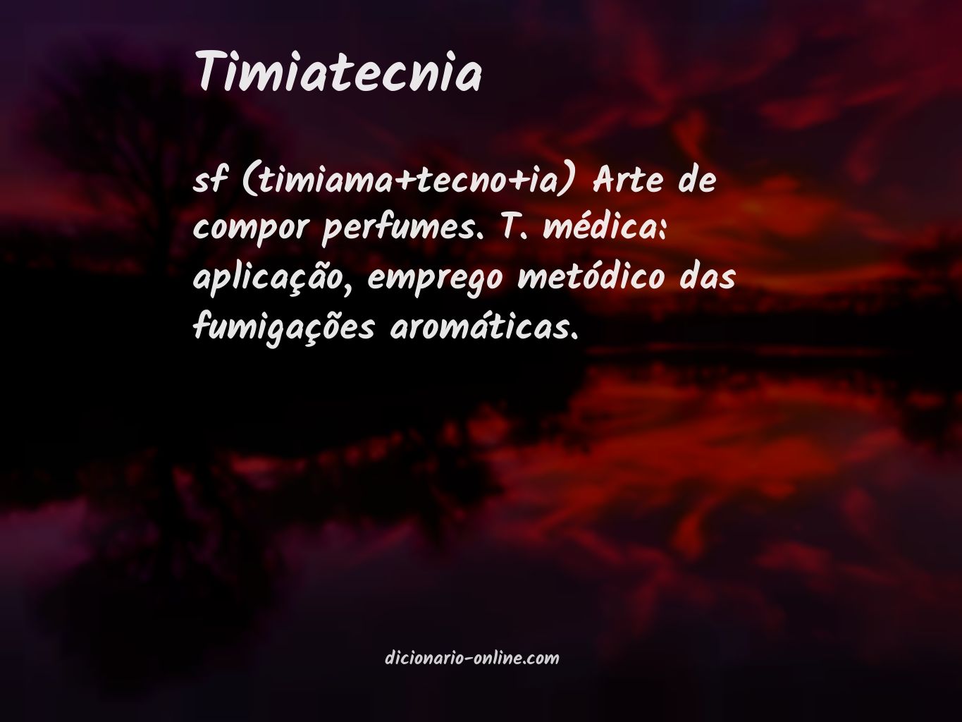 Significado de timiatecnia