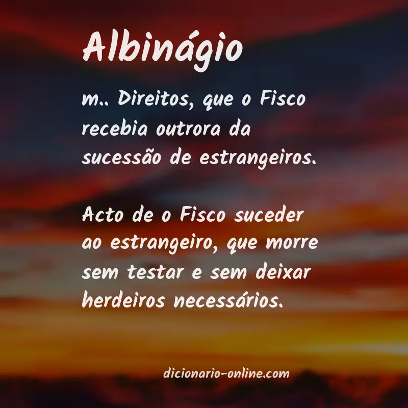 Significado de albinágio