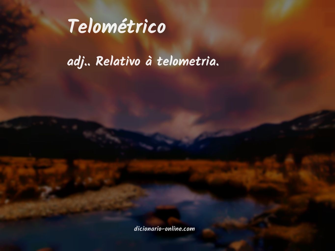 Significado de telométrico