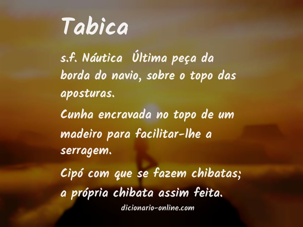 Significado de tabica