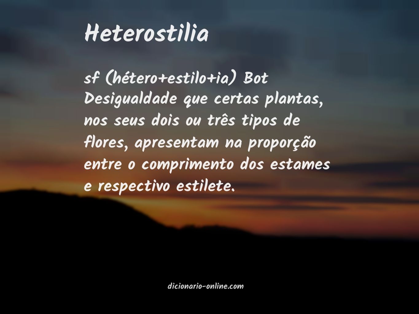 Significado de heterostilia