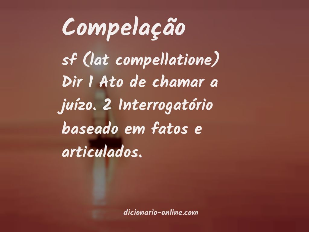 Significado de compelação