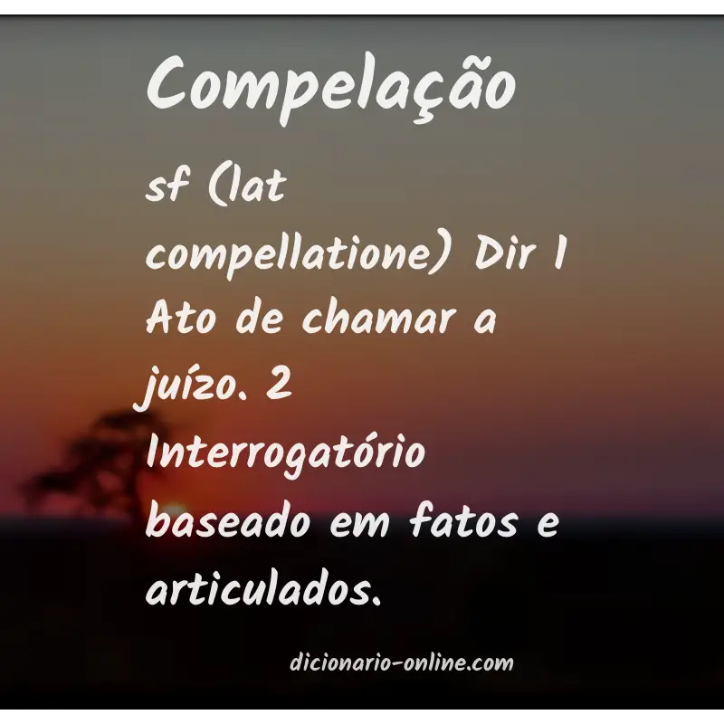 Significado de compelação