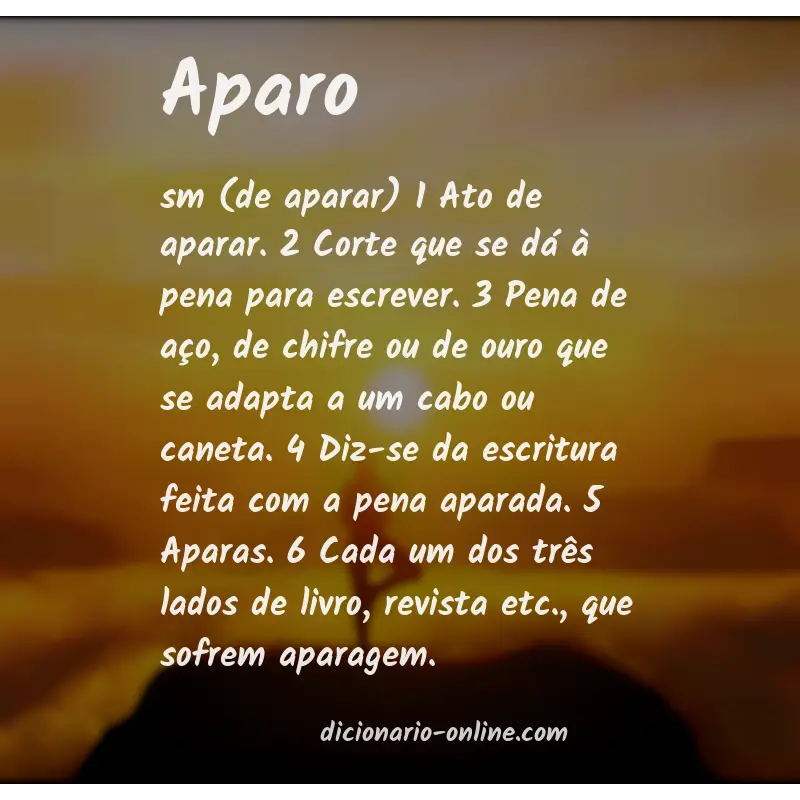 Significado de aparo