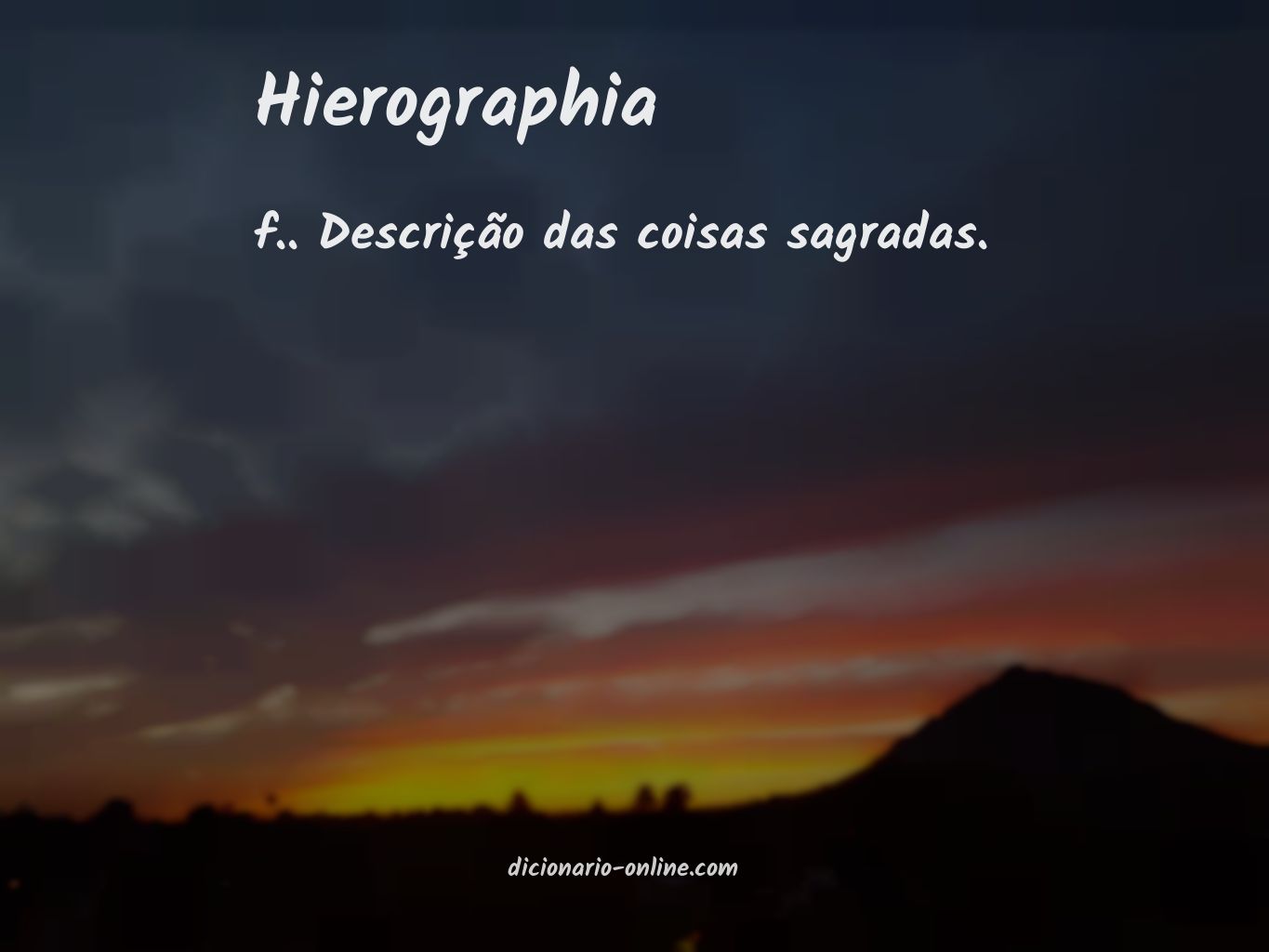 Significado de hierographia