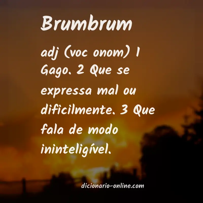 Significado de brumbrum