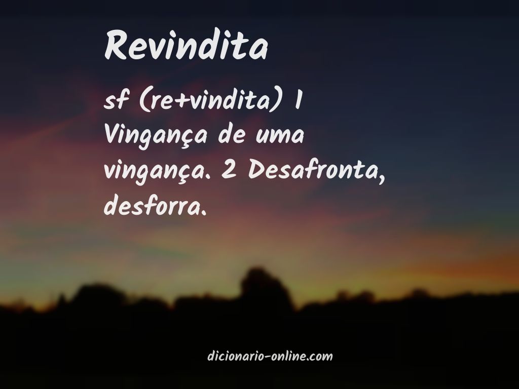 Significado de revindita