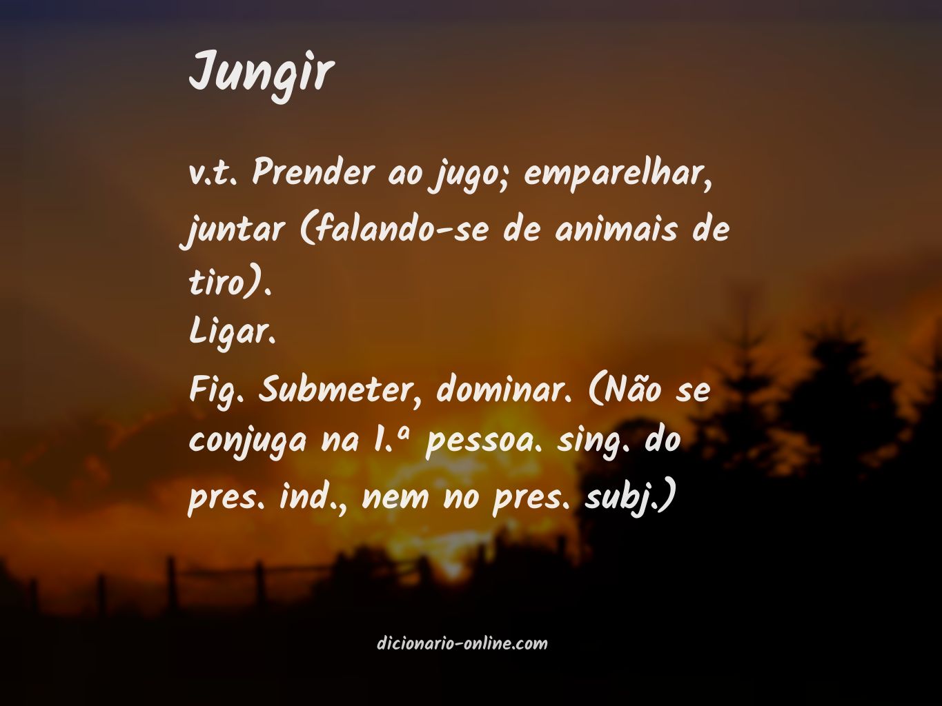 Significado de jungir