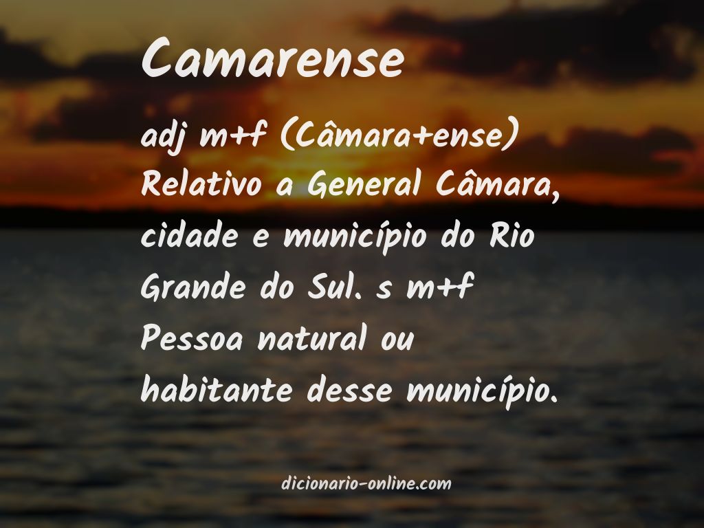 Significado de camarense