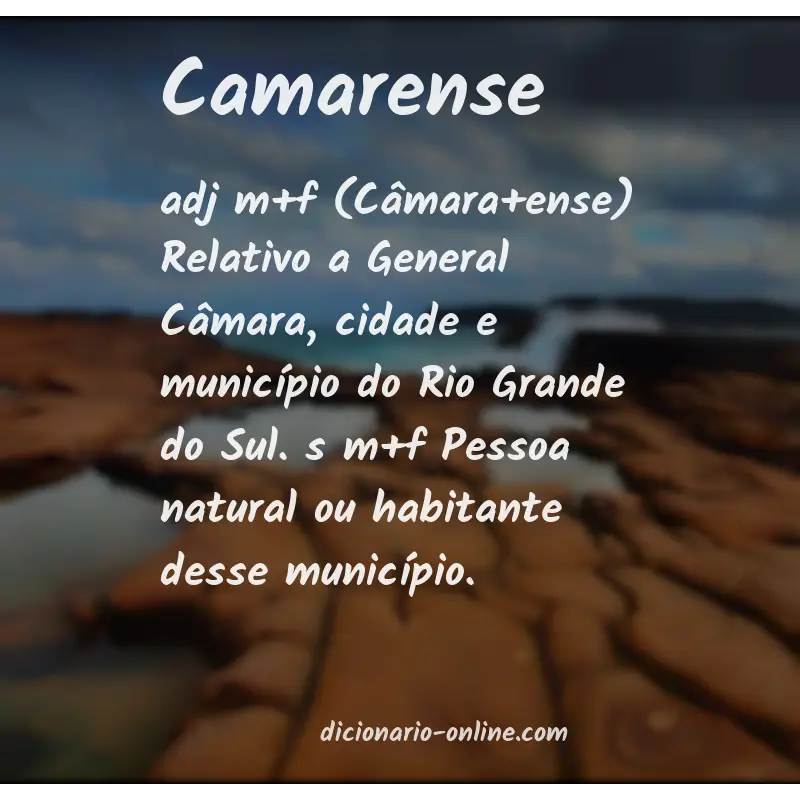Significado de camarense