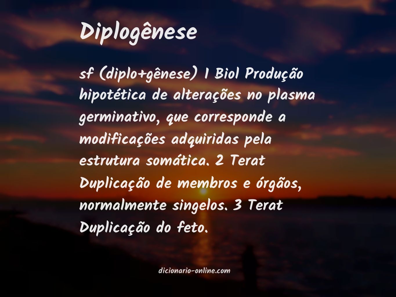 Significado de diplogênese