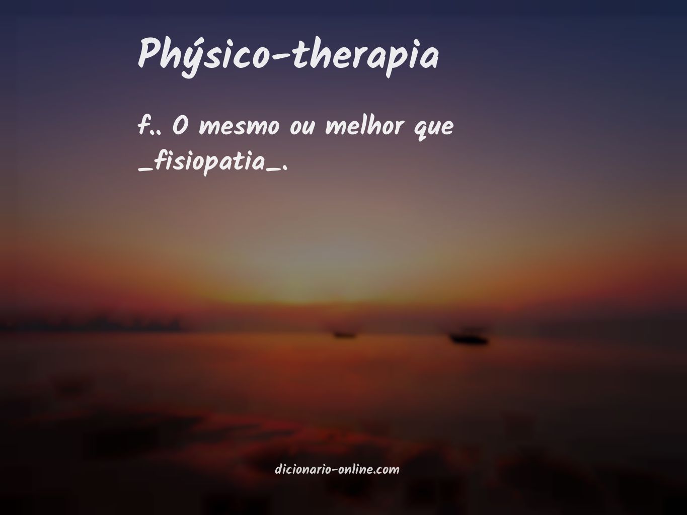 Significado de phýsico-therapia