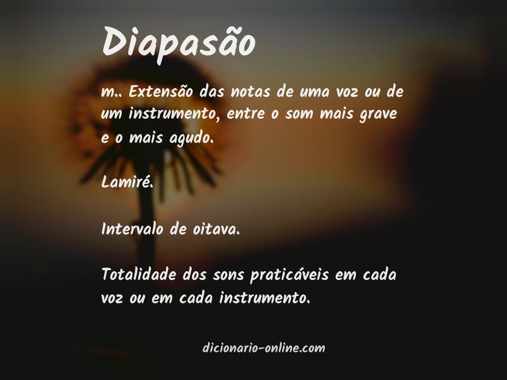 Significado de diapasão