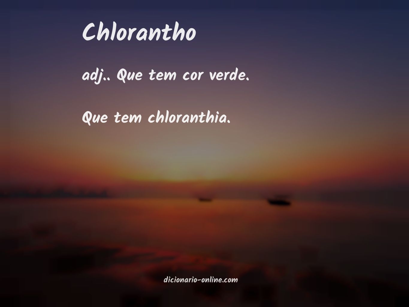 Significado de chlorantho