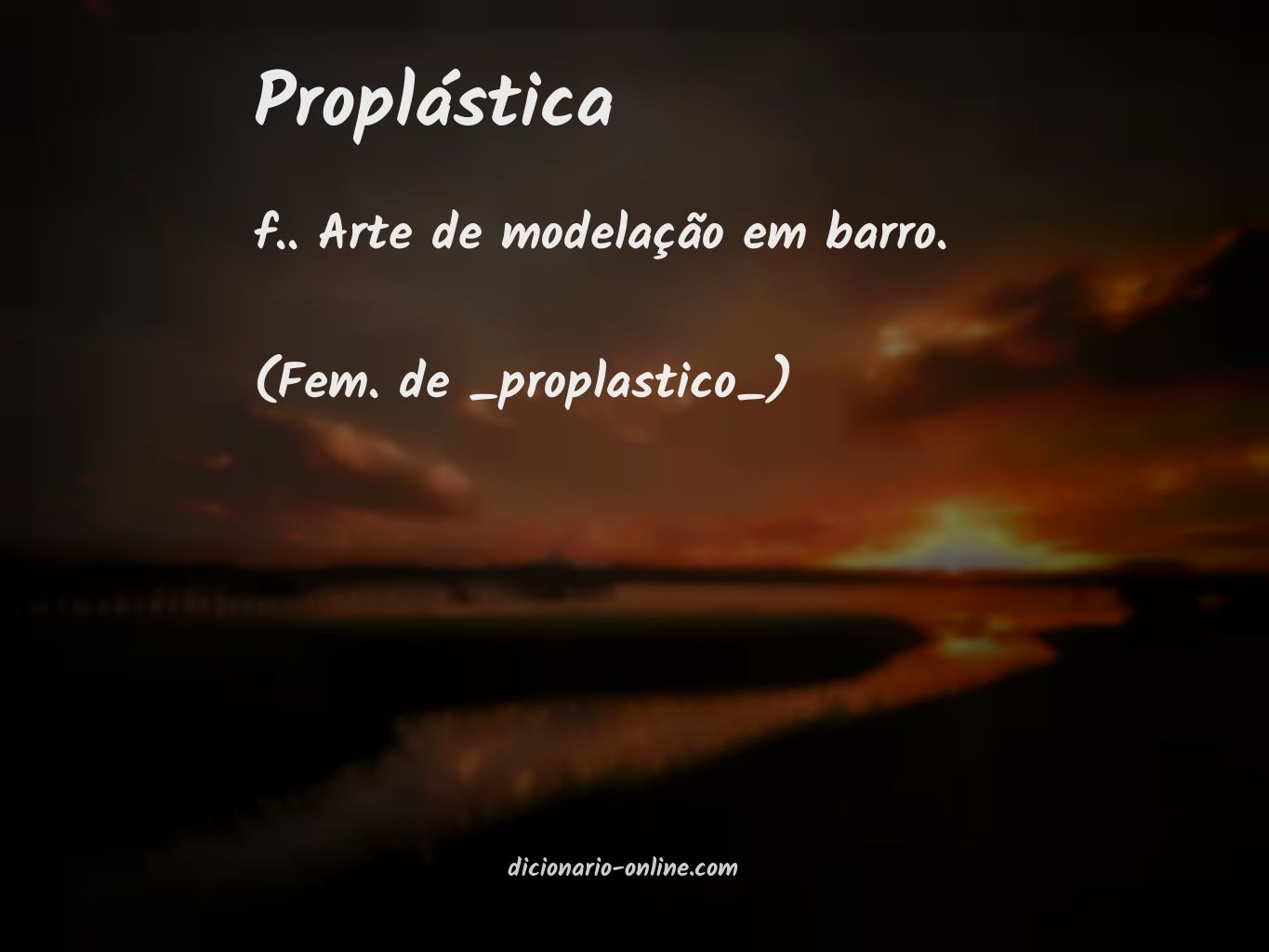 Significado de proplástica