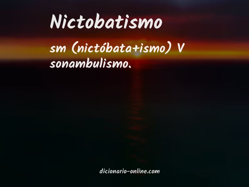 Significado de nictobatismo