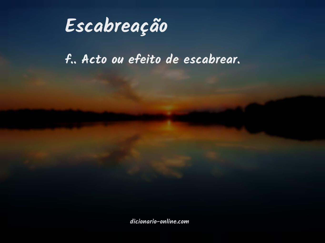 Significado de escabreação