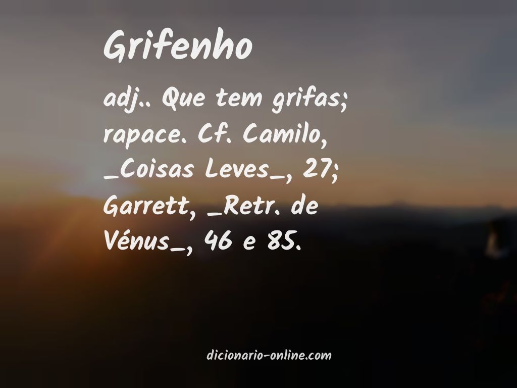 Significado de grifenho