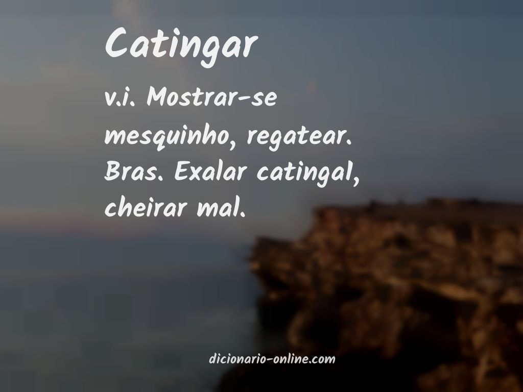 Significado de catingar