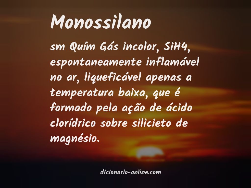 Significado de monossilano