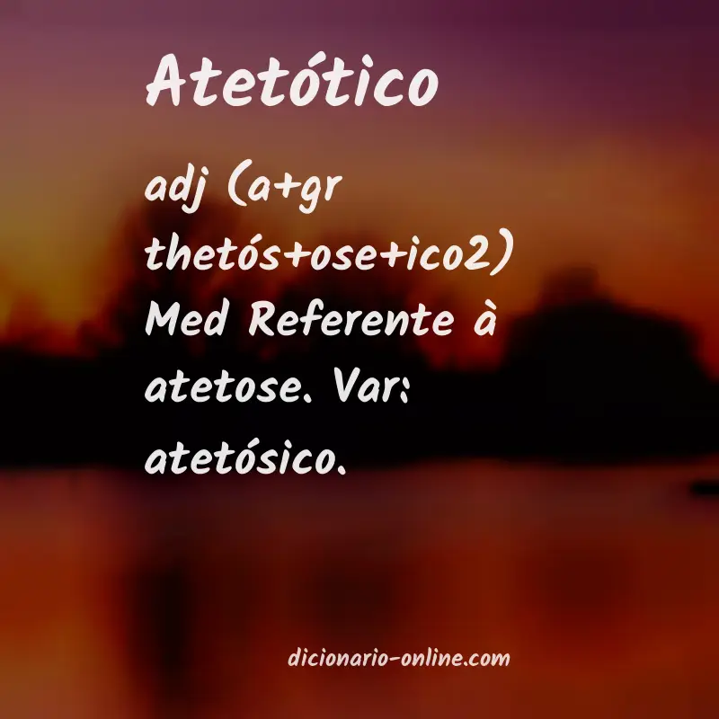 Significado de atetótico