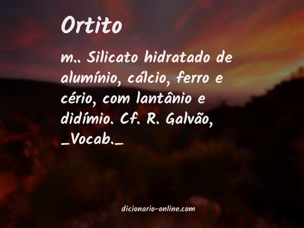 Significado de ortito