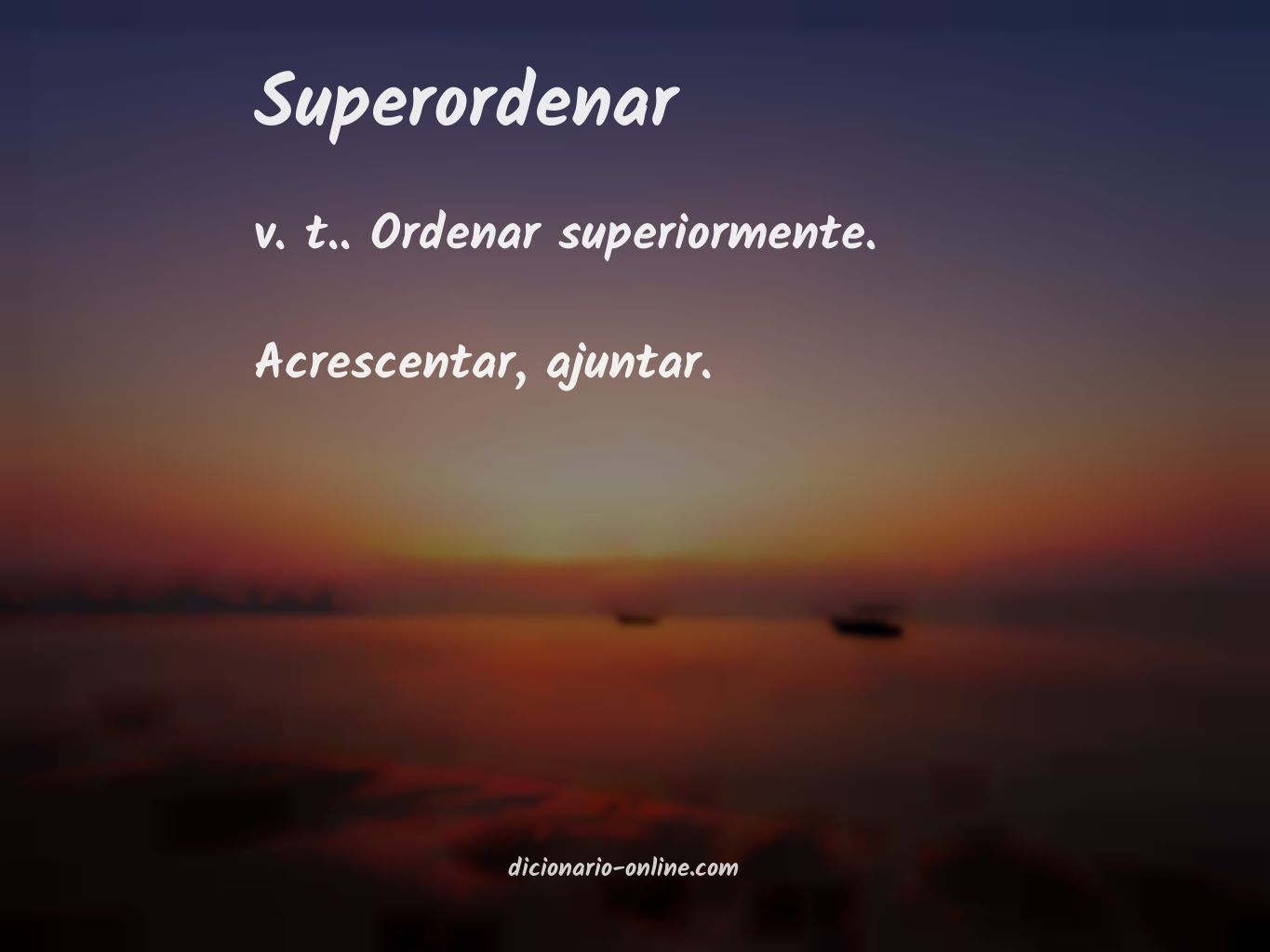 Significado de superordenar