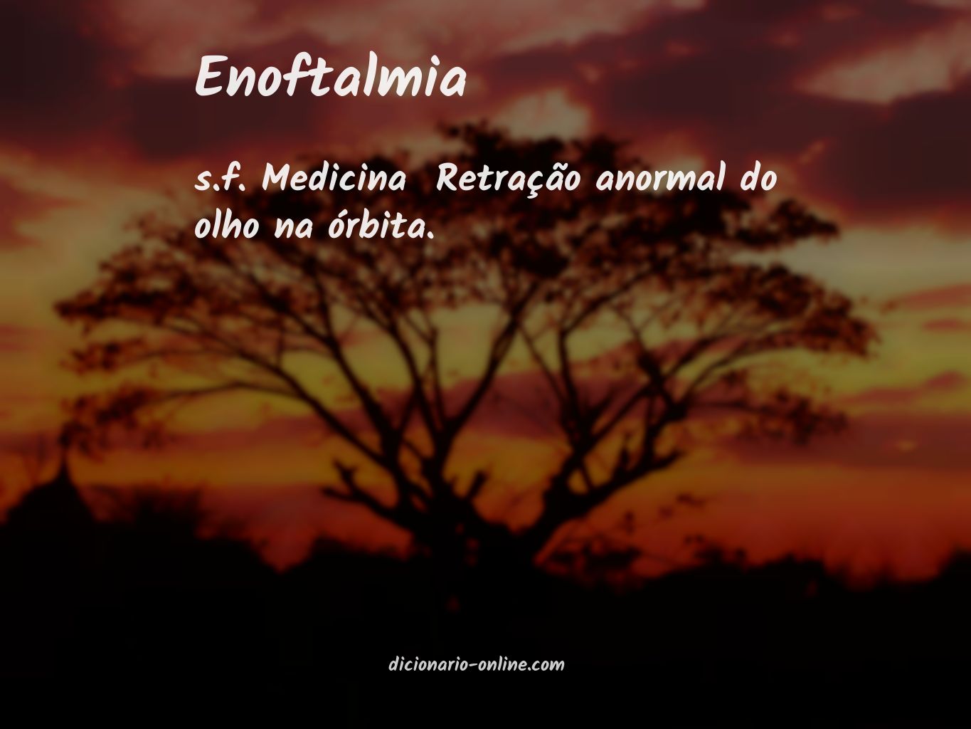 Significado de enoftalmia