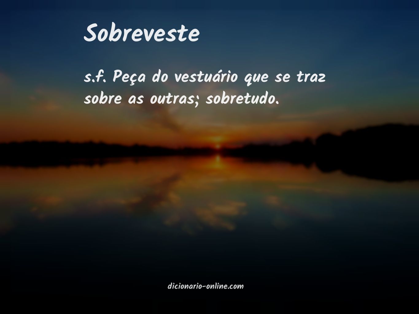 Significado de sobreveste