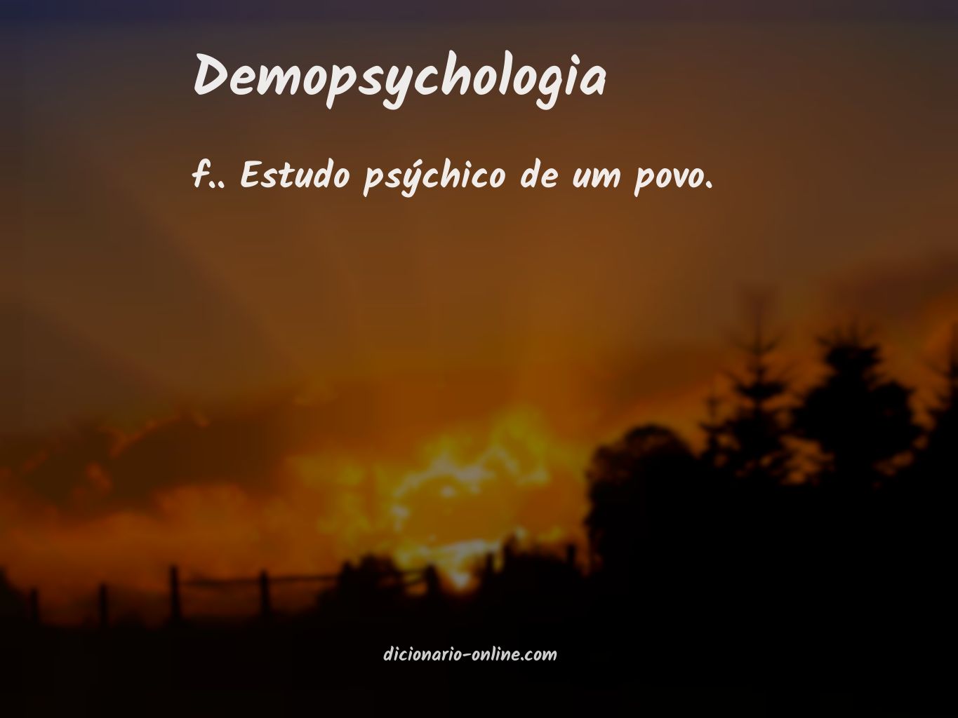Significado de demopsychologia