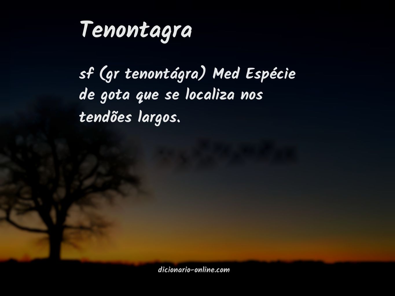 Significado de tenontagra