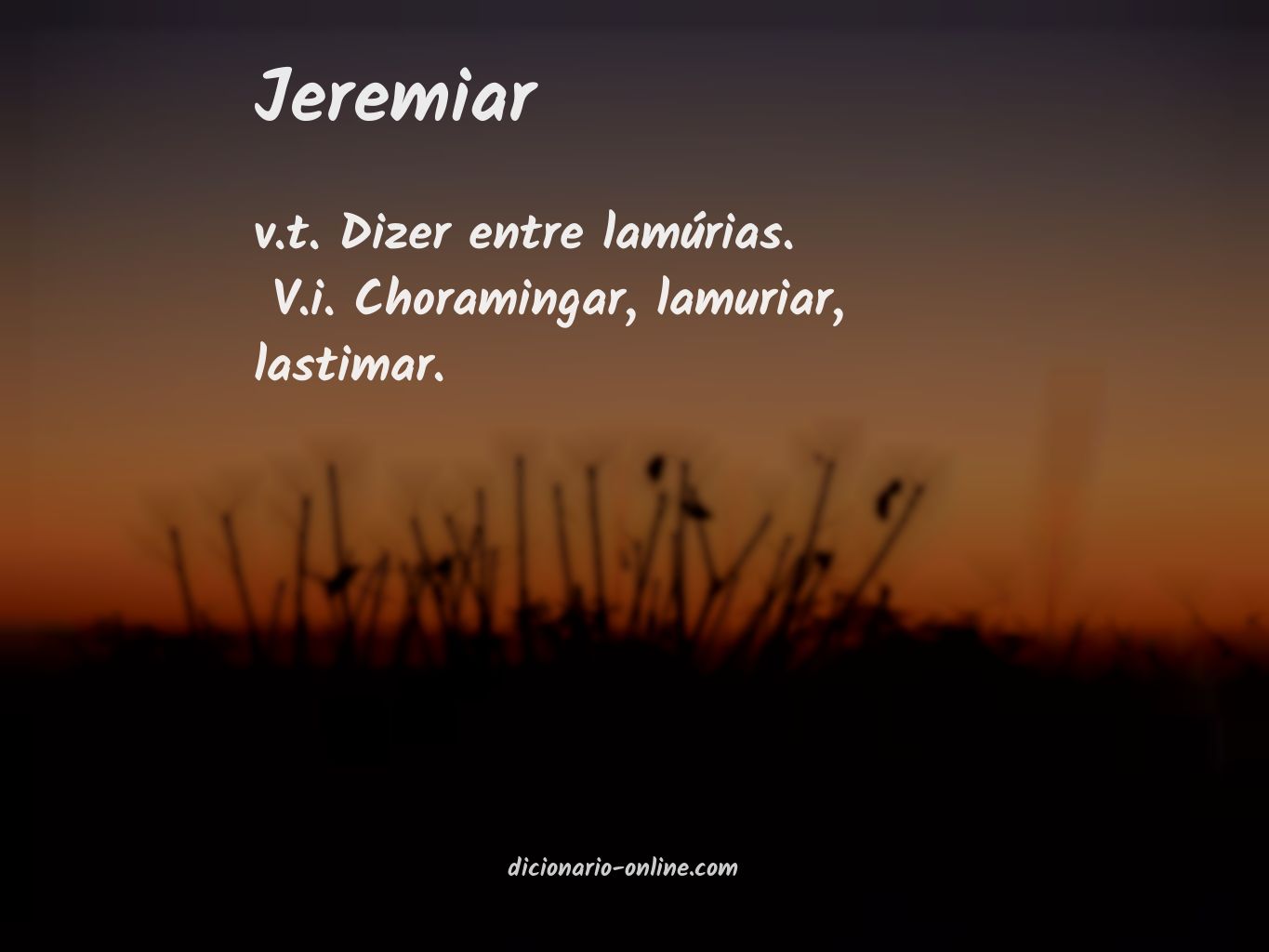 Significado de jeremiar
