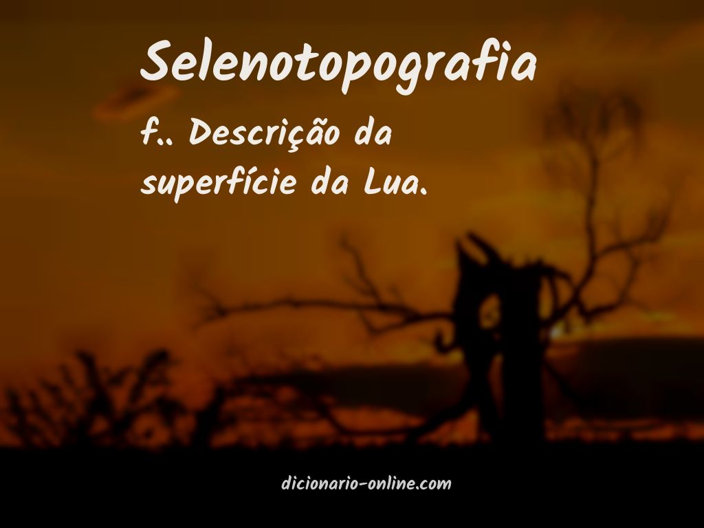 Significado de selenotopografia