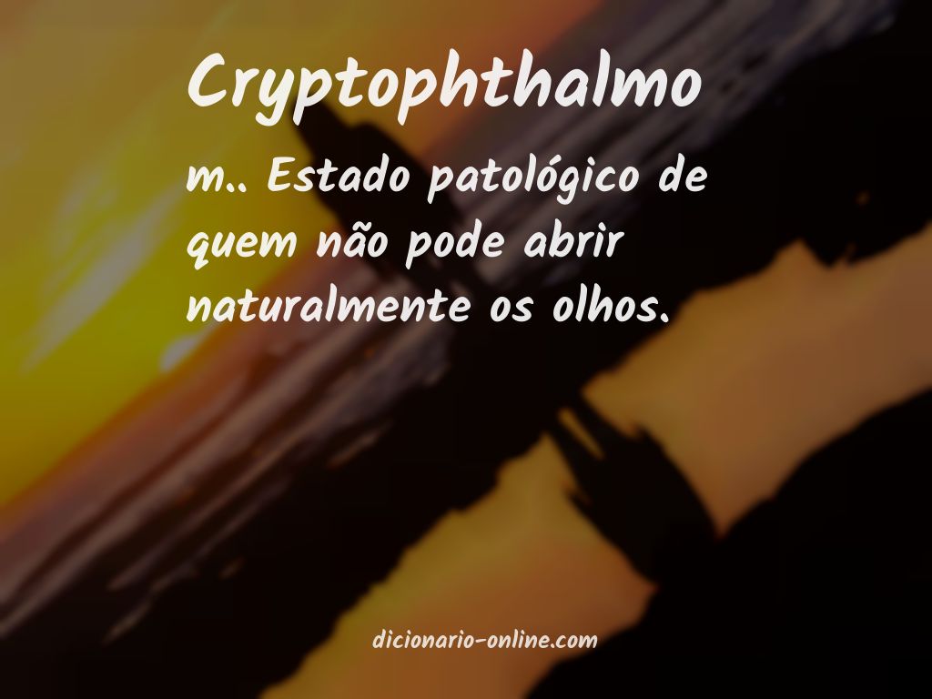 Significado de cryptophthalmo