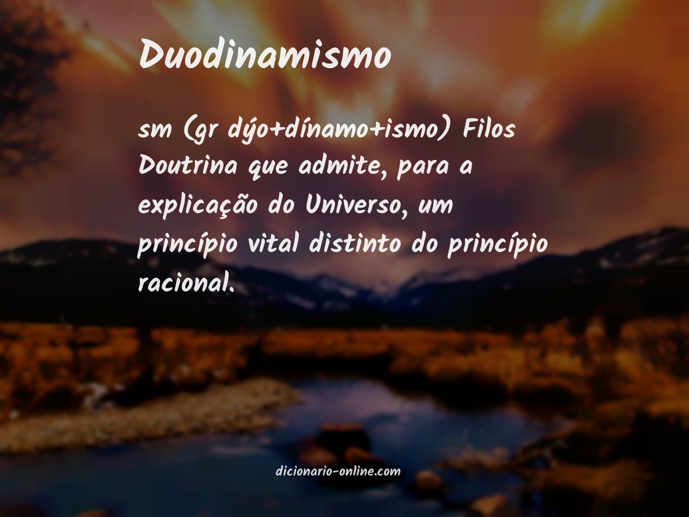 Significado de duodinamismo