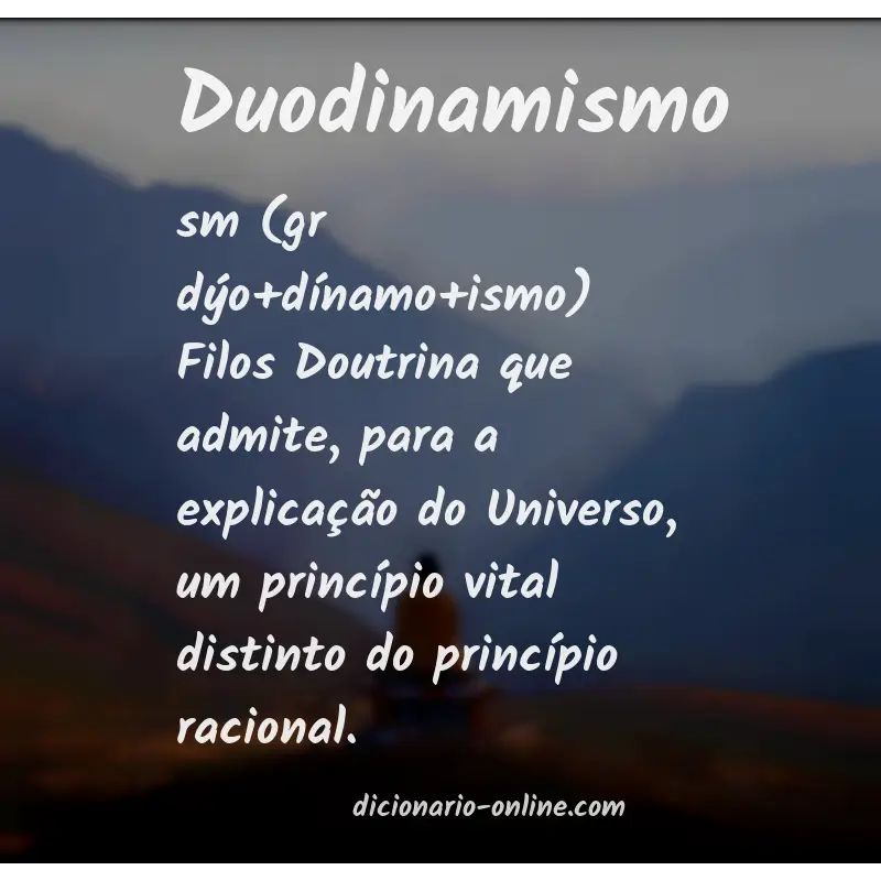 Significado de duodinamismo