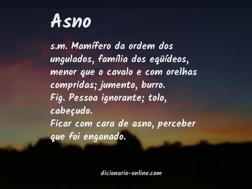 Significado de asno