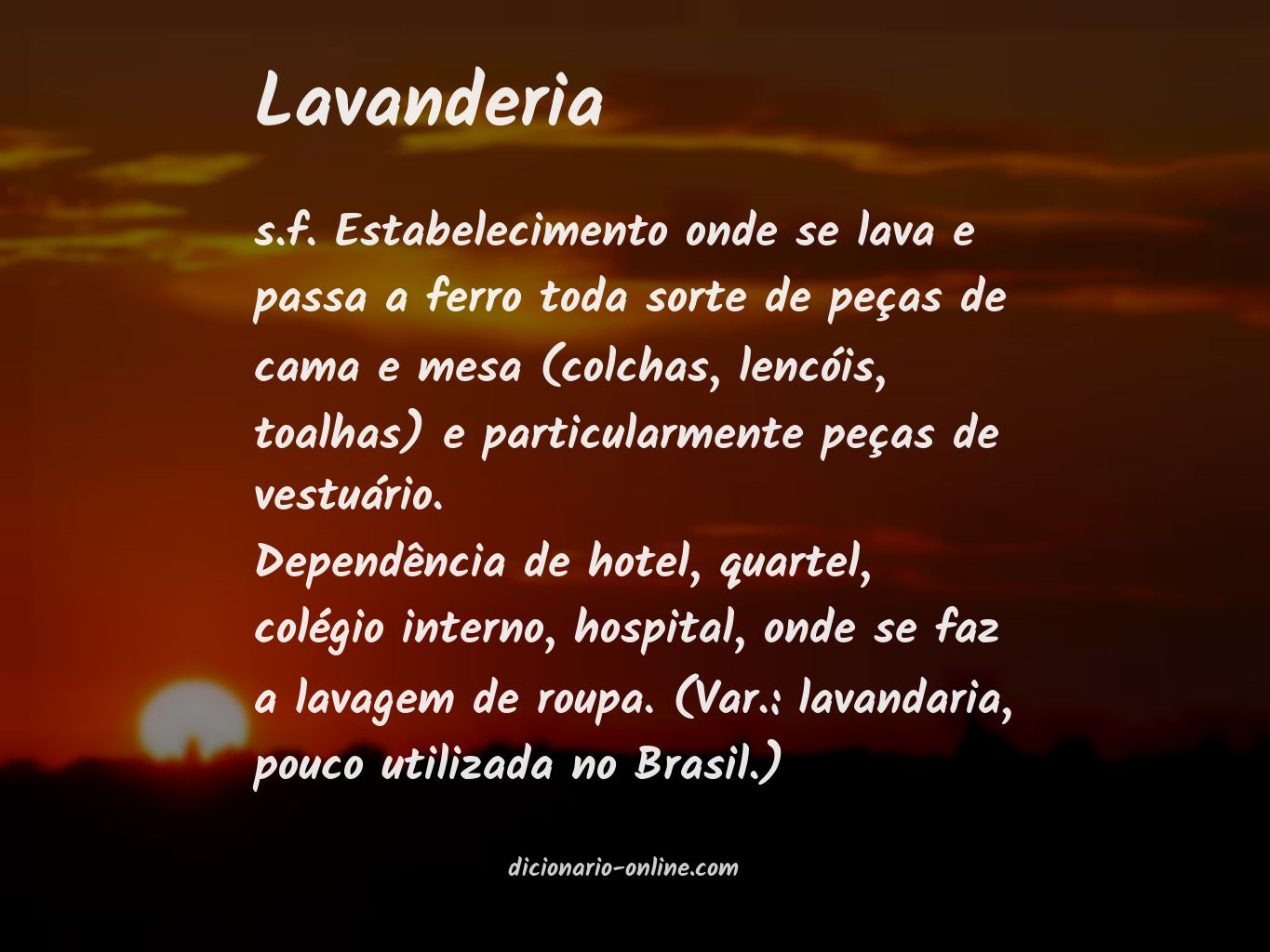 Significado de lavanderia