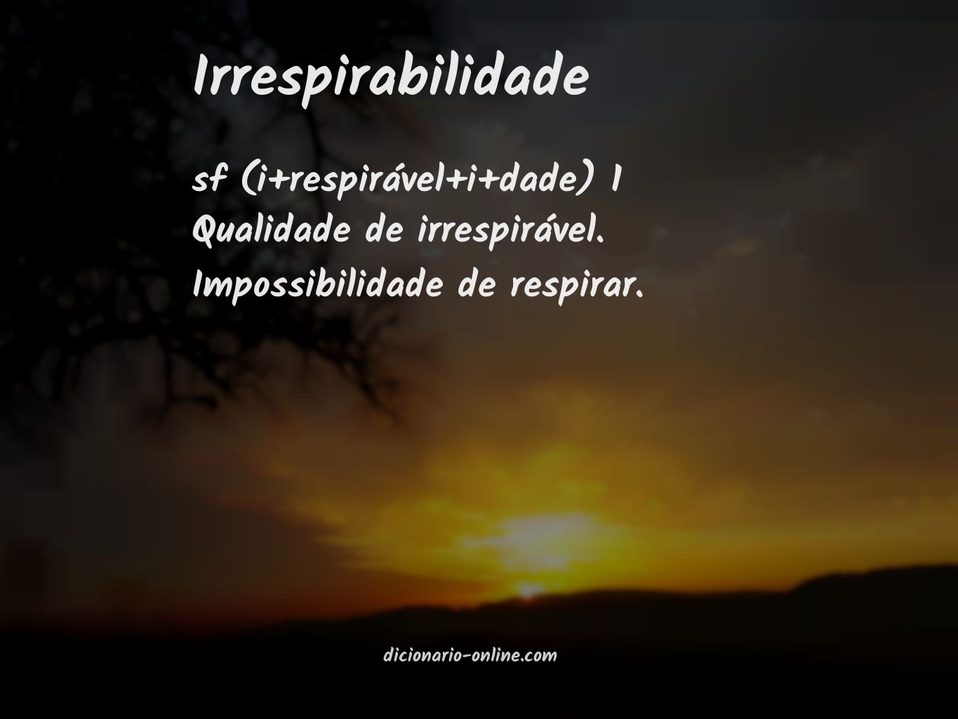 Significado de irrespirabilidade