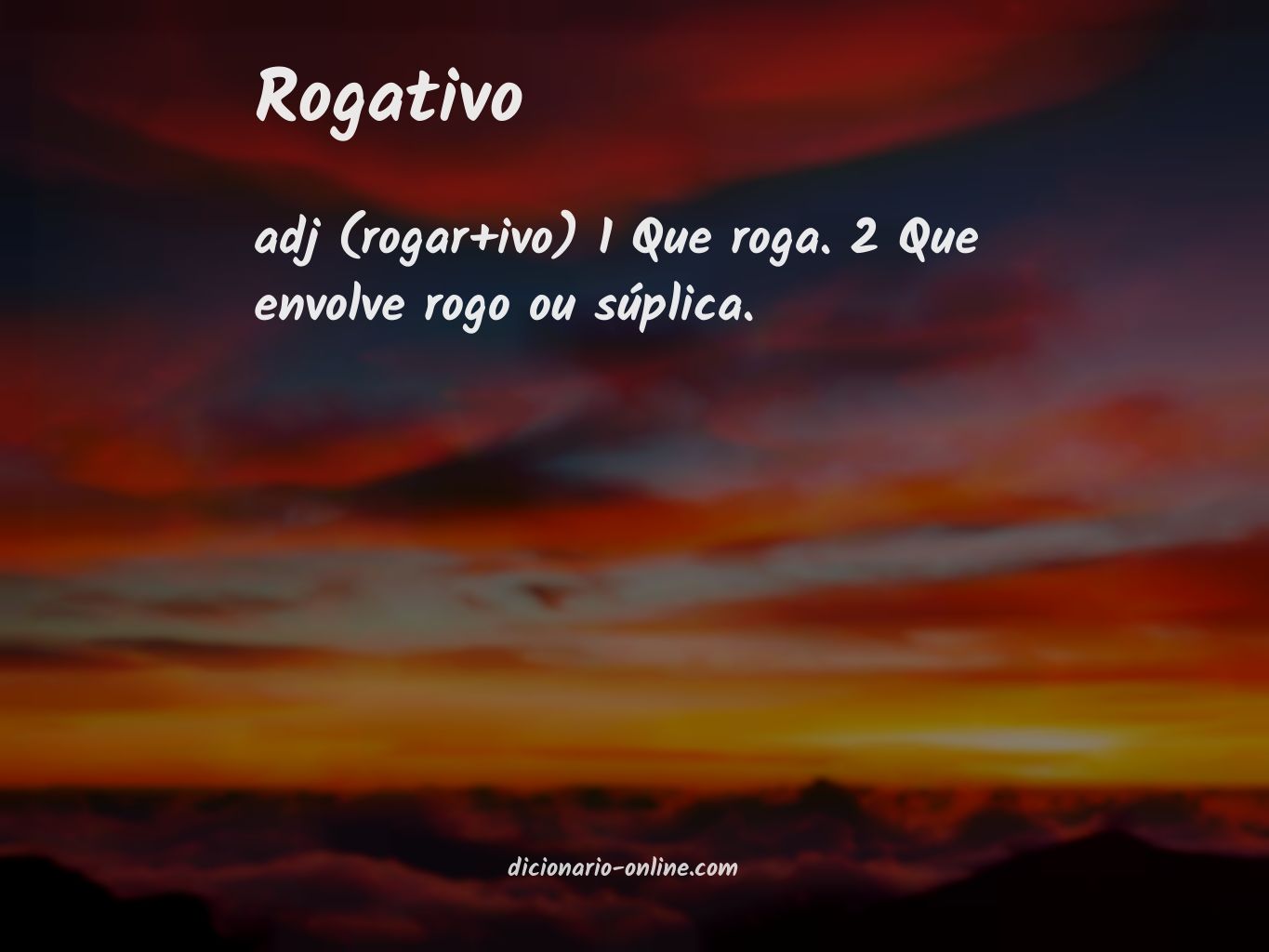 Significado de rogativo